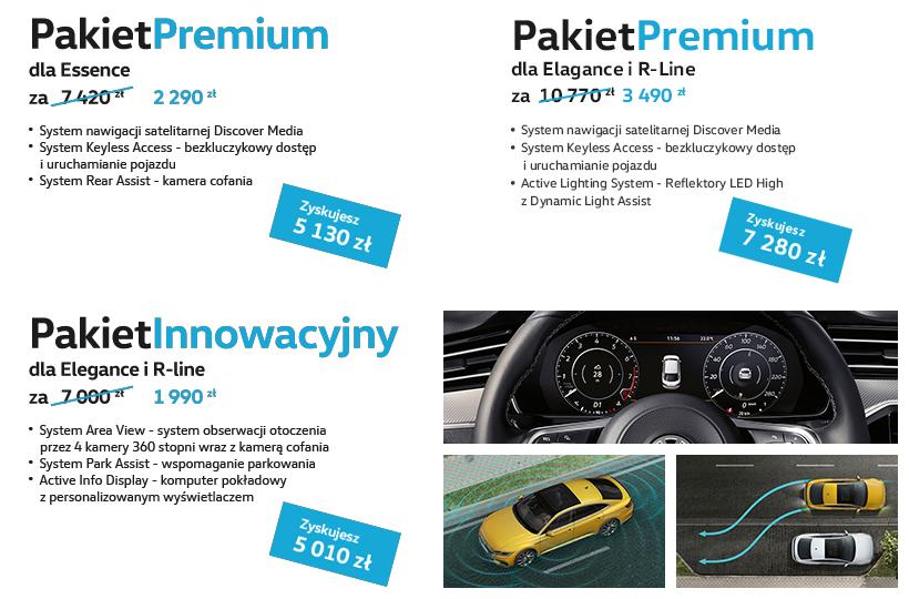 0 TSI, 4MOTION 280 KM (206 kw) DSG 7 - stopniowa - 202 590 192 590 205 290 195 290 2.0 TDI, SCR 150 KM (110 kw) DSG 7 - stopniowa 155 890 136 890 166 690 147 690-2.