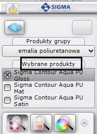 Wybór farby możliwy jest na każdym etapie pracy z projektem, w trybie wizualizacji.