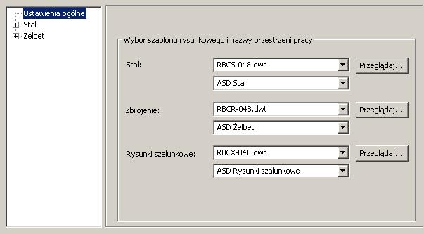 strona: 2 AutoCAD Structural Detailing - Stal - Przykłady 1.1. Konfiguracja 1.1.1. Preferencje 1.