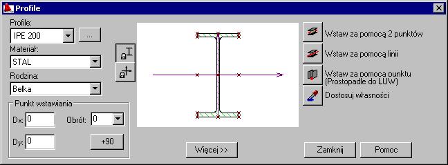 AutoCAD Structural Detailing - Stal - Przykłady strona: 21 24. LKM w punkt położony na przecięciu następujących osi: A; 1; + 0 25.