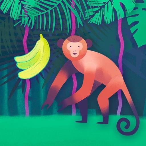 Bananowa kraina Zerwij wszystkie kiście bananów zanim spadną na ziemię.