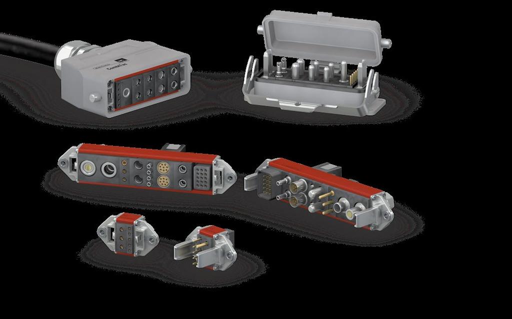 Slide-inline Industrial Connectors