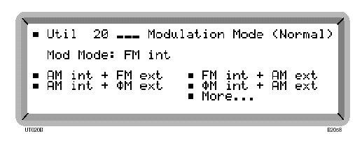 Przy wewnętrznym, modulacja może być sumą dwóch sygnałów AM1 + AM2, FM1 + FM2 lub M1 + M2 każdy z nich może mieć własną głębokość / dewiację i częstotliwość modulacji.