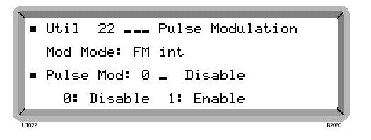 PRACA LOKALNA Wybór modulacji impulsowej Modulacja impulsowa może być wybrana dodatkowo do każdego z pozostałych normalnych trybów modulacji.
