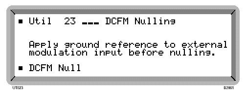 Zerowanie DCFM Dla zewnętrznego sygnału FM, przy sprzężeniu DC, małe offsety częstotliwości mogą być zredukowane, za pomocą funkcji zerowania DCFM.