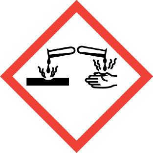 2.2. Elementy oznakowania Piktogram Hasło ostrzegawcze Niebezpieczeństwo Ryzyko, itd. Powoduje poważne oparzenia skóry oraz uszkodzenia oczu. (H314) Może wywoływać uczucie senności lub zawroty głowy.