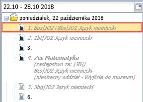 : - odnotować frekwencję, - wpisywać oceny, - wpisywać uwagi, - planować sprawdziany i kartkówki, - rejestrować zadania domowe. 1. W module Dziennik przejdź do widoku Dziennik/ Lekcja.