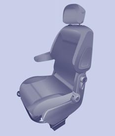 Siedzenia 65 1 - Regulacja wzdłużna Podnieść dźwignię i przesunąć fotel do przodu lub do tyłu.