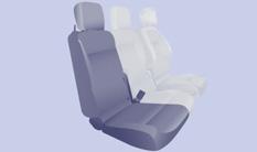 Fotel chowa się w podłodze w przedniej części samochodu, tworząc w ten sposób równą podłogę na całej przestrzeni ładunkowej.