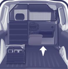 Informacje praktyczne 76 Drabina Ograniczniki ładunku W samochodzie można zainstalować różne rodzaje ograniczników ładunku, zapewniające