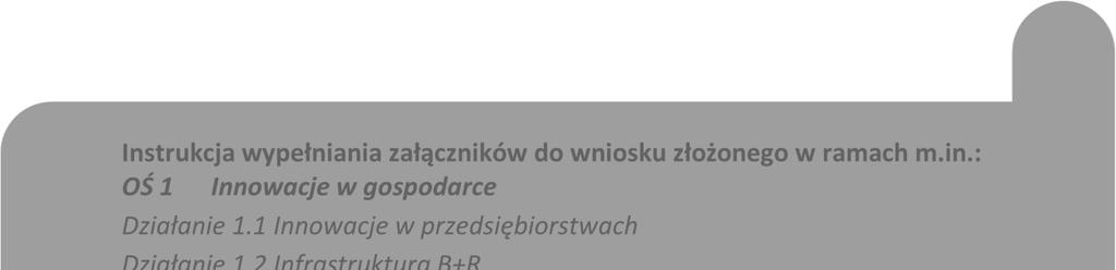 Instrukcja wypełniania załączników do wniosku złożonego w ramach m.in.