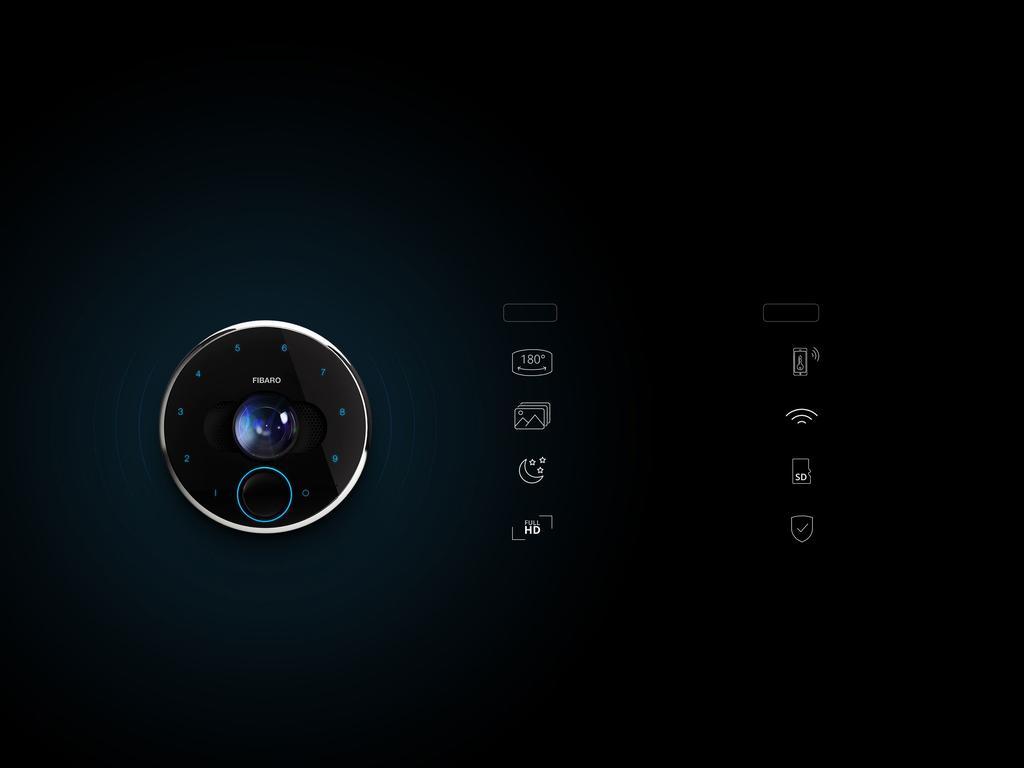 MULTIFUNKCJONALNE URZĄDZENIE NAJNOWSZEJ GENERACJI FIBARO Intercom to połączenie doskonałego designu z najnowocześniejszą technologią.