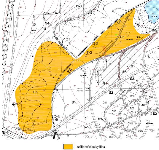 Rys. 6 Obszar kalcyfilnych muraw kserotermicznych Wyciąg z zaleceń ochronnych NATURA 2000 Naturalne i półnaturalne murawy: 6120 suche śródlądowe murawy napiaskowe 6170 wysokogórskie murawy nawapienne
