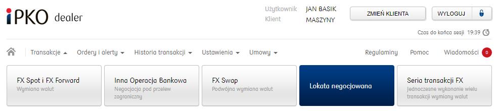 3.2. Lokaty negocjowane Na Platformie transakcyjnej możliwe jest zakładanie lokat terminowych.