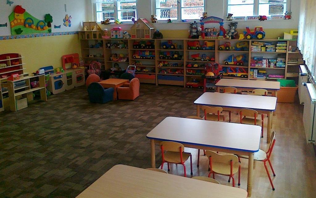 Wyposażenie pomieszczeń przedszkolnych i sali zabaw w