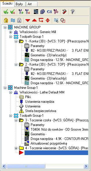 ROZDZIAŁ I / WPROWADZENIE DO MASTERCAM X2 Uwaga: Jeżeli wcześniej wybierzesz obiekt do zmiany, zmiana atrybutów, widoku i płaszczyzn stosowana jest jedynie do stworzonych obiektów i ścieżek