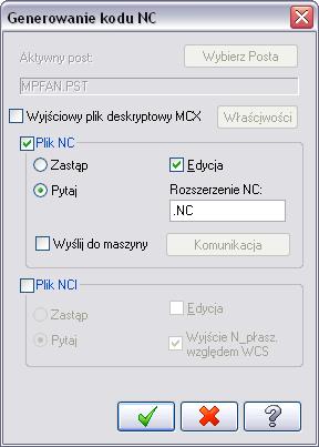 6 Mastercam wyświetli okno dialogowe Zapisz jako, gdzie możesz określić nazwę i miejsce dla zapisywanego pliku. Brak nazwy pliku powoduje pobranie jej z grupy Properties i folderu control definition.