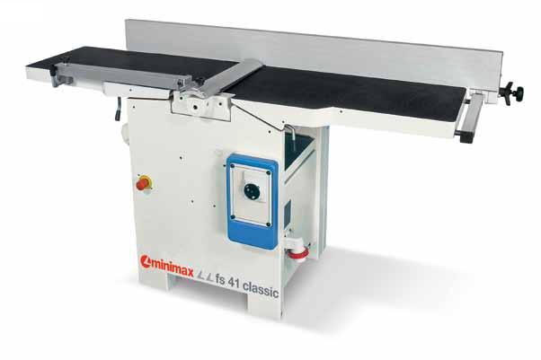 800 mm 4 kw 6/12 m/min 72 mm 3 FS 30 SMART Wyrówniarko - grubościówka FS 30 SMART Szerokość robocza Długość stołów Moc silnika