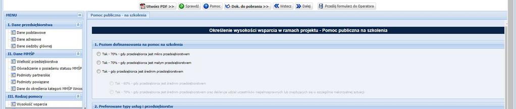 skorzystać z: pomocy publicznej na szkolenia lub z pomocy publicznej na doradztwo, albo z pomocy publicznej na szkolenia i z pomocy