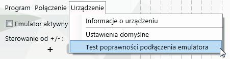 aplikacji. W tym trybie urządzenie wchodzi w tryb emulacji przepisując czytane wartości ciśnienia i PWM, nie modyfikując ich.