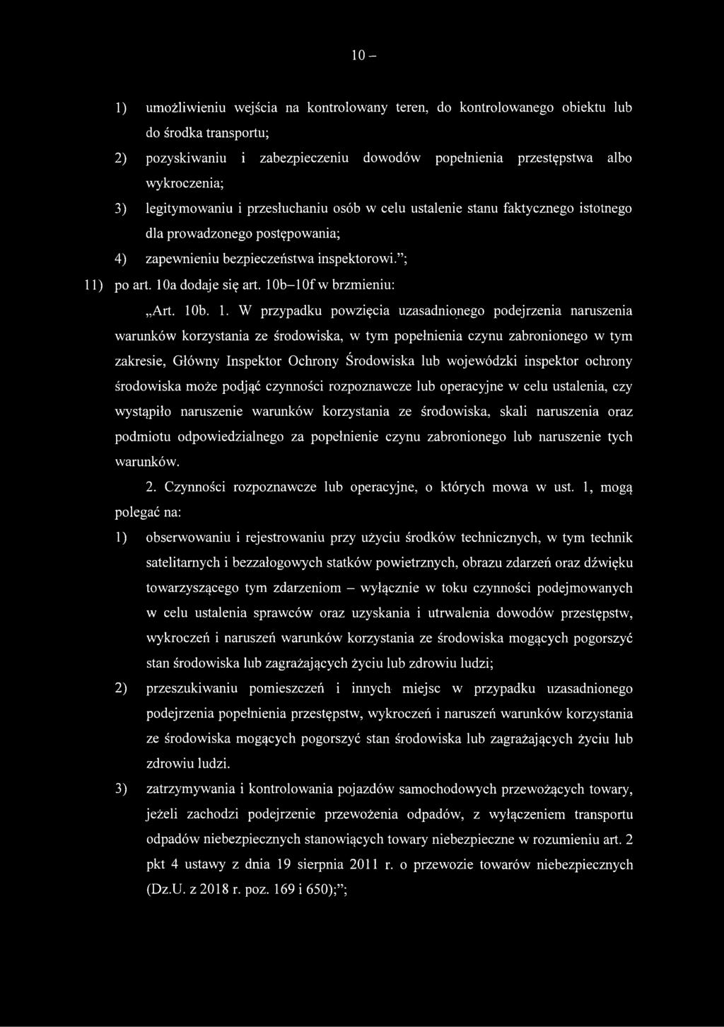10b-10f w brzmieniu: Art. 10