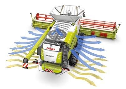Więcej chłodnej inteligencji. DYNAMIC COOLING. DYNAMIC COOLING DYNAMIC COOLING. Teraz dla wszystkich modeli LEXION 700. Wszystkie modele LEXION 700 wyposażono w rewolucyjny, poziomy układ chłodzenia.