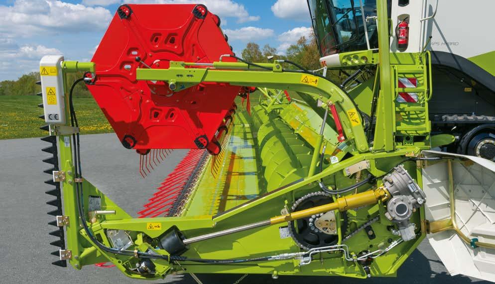 Nowe przyrządy żniwne VARIO 1230 i VARIO 1080. VARIO 1230 / 1080 Przeniesienie napędu. Odpowiednio do gleby.