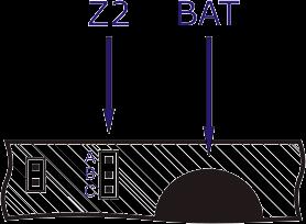 -9-4.2. PODŁĄCZENIE BATERII Bateria subserwera jest elementem zabezpieczającym przed zanikiem napięcia zasilającego i jest umieszczona jest bezpośrednio na płytce.