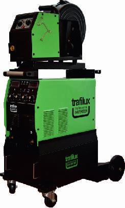 TRAFILUX TRAFIMIG 350 MMA TRAFILUX TRAFIMIG 350 MMA to profesjonalny inwerterowy półautomat spawalniczy, znajdujący swoje zastosowanie w spawaniu stali niskowęglowej,