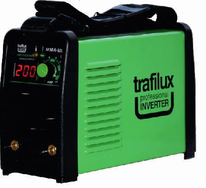 TRAFILUX MMA 200 I TRAFILUX MMA 200I to lekkie, przenośne inweterowe urządzenie zapewniające możliwość spawania elektrodami otulonymi.