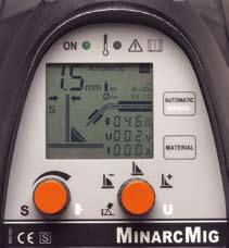 Dane techniczne MinarcMig Adaptive 150 180 Napięcie zasilania 1~, 50/60 Hz 230 V (±15%) 230 V (±15%) Moc pobierana (maks.) 6,9 kva 8,6 kva Kabel zasilający H07RN-F 3G2.5 (3,3 m) 3G2.