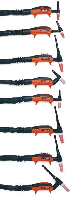 Uchwyty spawalnicze TIG Dane techniczne i informacje do zamówienia TTC TTC 130 TTC 130F TTC 160 TTC 160S TTC 220 TTC 200W TTC 250W TTC 250WS Obciążalność DC 40% 130 A 130 A 160 A 160 A 220 A 300 A
