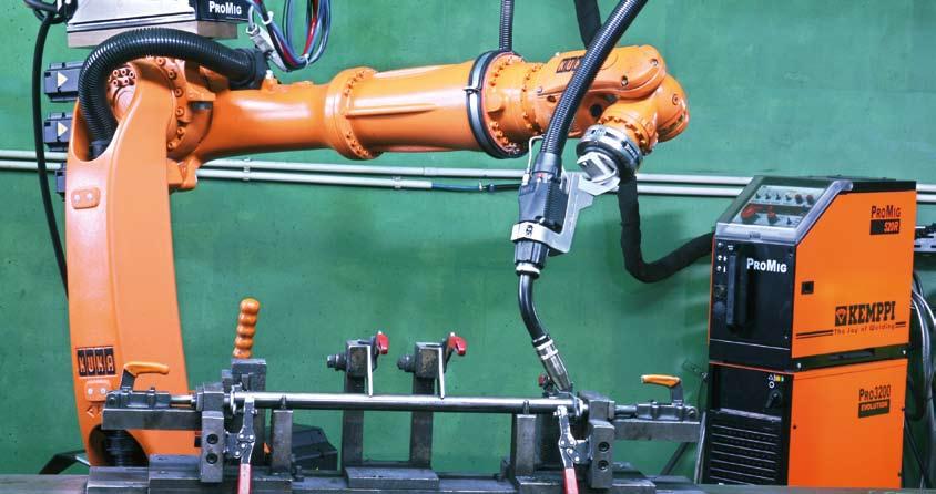 ProMig 520R MXE Wszechstronny interfejs do spawania zrobotyzowanego z analogową transmisją danych. Umożliwia spawanie aluminium i różnych rodzajów stali prądem pulsującym.