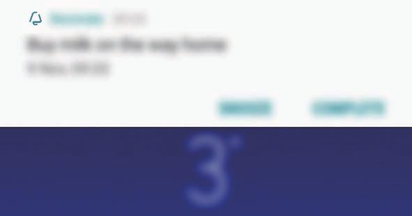 Aplikacje i funkcje Tworzenie przypomnień z ekranu startowego Bixby Na ekranie startowym Bixby dotknij NADCHODZĄCE PRZYPOMNIENIA na karcie przypomnienia.