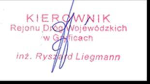 Województwo Zachodniopomorskie - Zachodniopomorski Zarząd Dróg Wojewódzkich w Koszalinie tel. 94/342-78-31 prowadzący postępowanie: Rejon Dróg Wojewódzkich w Gryficach ul.