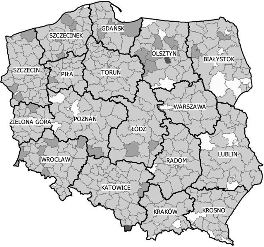 Michał Stebnicki Ryc. 5. Wynik nadleśnictw z funduszem leśnym w 2014 r. Źródło: Opracowanie własne na podstawie danych zawartych w: Lasy Państwowe Informacja Roczna LPIR-1. Ryc. 6.