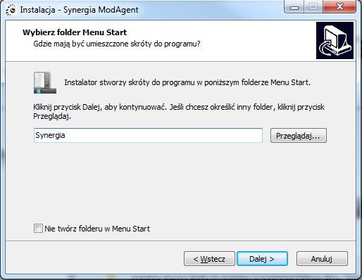 Synergia ModAgent proces instalacji 6.