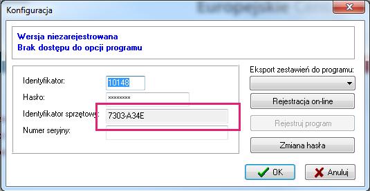 Synergia ModAgent pierwsze uruchomienie Rejestracji OFFLINE Po otrzymaniu maila z informacją zwierającą Państwa IDENTYFIKATOR oraz HASŁO zostaniecie Państwo poproszeni o przesłanie Identyfikatora