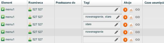6.1.3. Filtrowanie nagrań Rysunek 146. Tagowanie nagrań Panel z lewej strony widoku nagrań umożliwia filtrowanie nagrań. Rysunek 147.