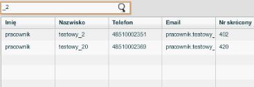 Rysunek 181. Pasek wyszukiwania 8.1.4. Import komunikatów spersonalizowanych CSV Plik importu może mieć dowolną nazwę. Pierwsza linia pliku CSV jest linią nagłówkową i musi istnieć.