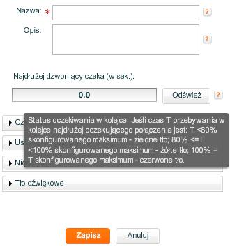 Rysunek 34. Recepcja: Sekcja główna Tło paska Najdłużej dzwoniący czeka (w sek.