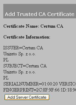 Wyświetlone zostaną zawartości pól certyfikatu.