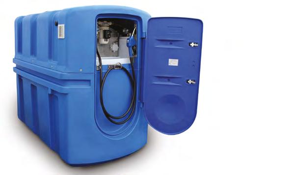 Mobilne zbiorniki na AdBlue FDE 2800-5000 - 7000 Wersja podstawowa pompa o wydajności znamionowej 35 lmin, przepływomierz cyfrowy, przepływomierz pneumatyczny AFRISO, alarm przepełnienia, otwór do