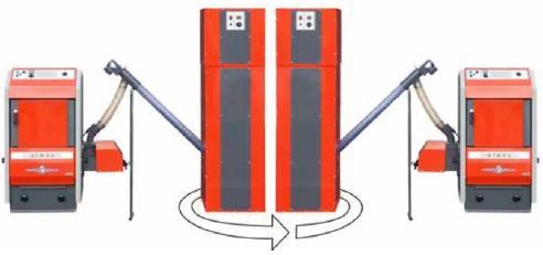 Pneumatyczny podajnik peletu składa się ze zbiornika buforowego o pojemności 250/500l (z wyjątkiem APS 250 S bez zbiornika) oraz specjalnego zbiornika przechwytujacego z wbudowanym wentylatorem