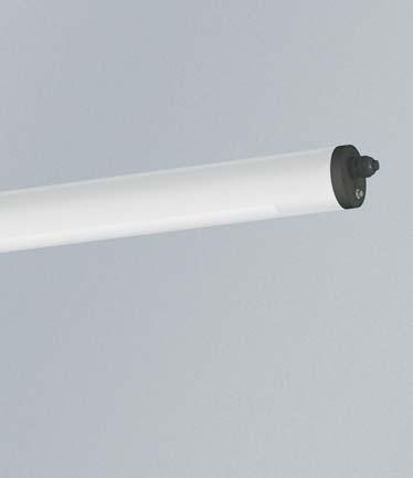 KONSTRUKCJA Tuba (Ø 75 mm) wykonana z tworzywa sztucznego, 2 czarne końcówki z zabezpieczeniem przed nieuprawnionym otwarciem.