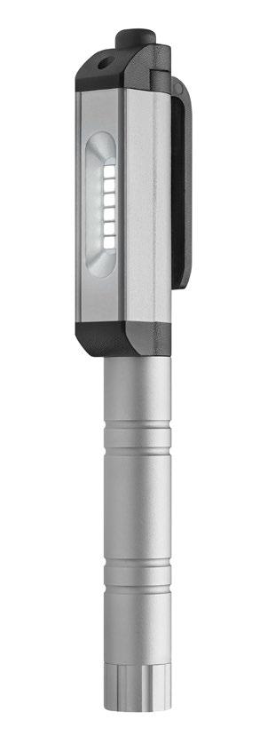 PENLIGHT LED E-PRO OPRAWY RĘCZNE / HAND LAMPS w komplecie: / included: LED IP20 3x AAA 1 - Źródło światła: 5x0,5W SMD LED - Strumień świetlny: 250 lm - Silny magnes w uchwycie - Ruchomy uchwyt - III