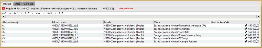 3.25 Reguła: valueassertion_32 $v1 = $v2 + $v3 + $v4 + $v5 + $v6 Rysunek 33.