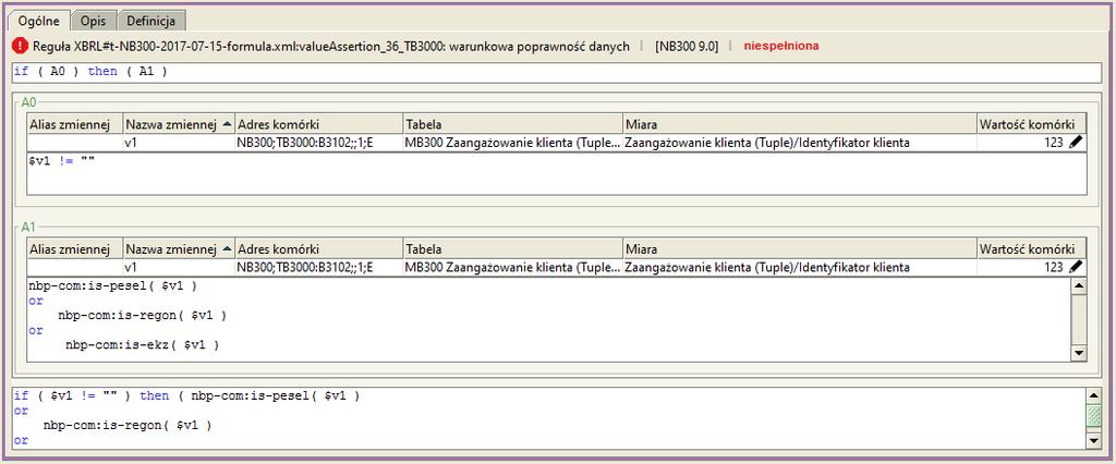 3.28 Reguła: valueassertion_35 $v1 = $v2 + $v3 $v1 = B3926 Credit Default Swap $v2 = B3927 Kupione $v3 = B3928 Sprzedane Rysunek 35.