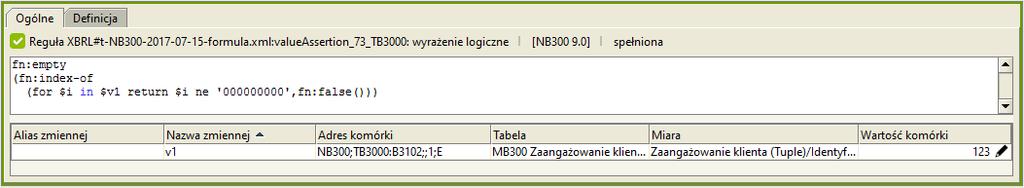 tabeli Udziałowcy klienta Reguła ta występuje we wszystkich komórkach B7503 "Identyfikator udziałowca" w tabelach: Pokrewieństwo, powinowactwo osoby udziałowca z osobą z banku i Udziałowcy klienta na