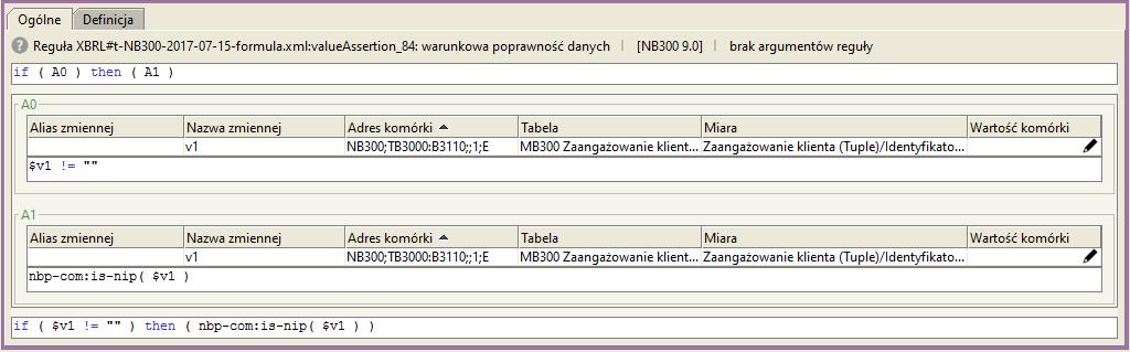 B3102 " Identyfikator klienta" w tabeli "Kredyty wspólne" Reguła ta występuje w powyżej zaprezentowanych komórkach tabel "Zaangażowanie klienta" oraz "Kredyty wspólne" czyli: B3102, dla formularzy: